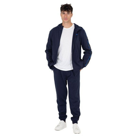 Hurley Men's Blocked Full Zip Fleece Hoodie Track Jacket - Blue - Picture 10 of 10